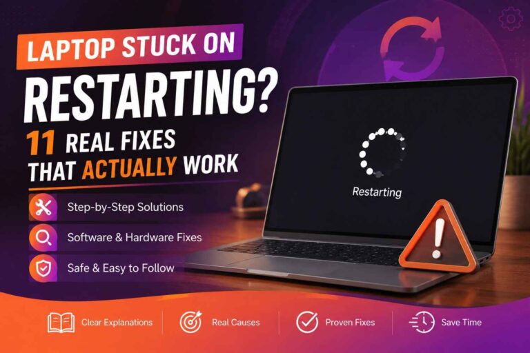 Laptop Stuck on Restarting Screen Fix the Restart Loop Without Losing Data